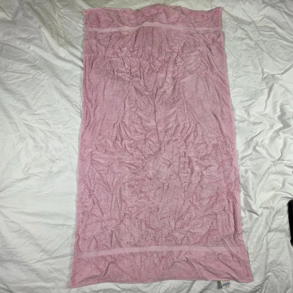 Vintage Royal Velvet By Fieldcrest Pink Bath Towel 100% Cotton Plush Absorbent